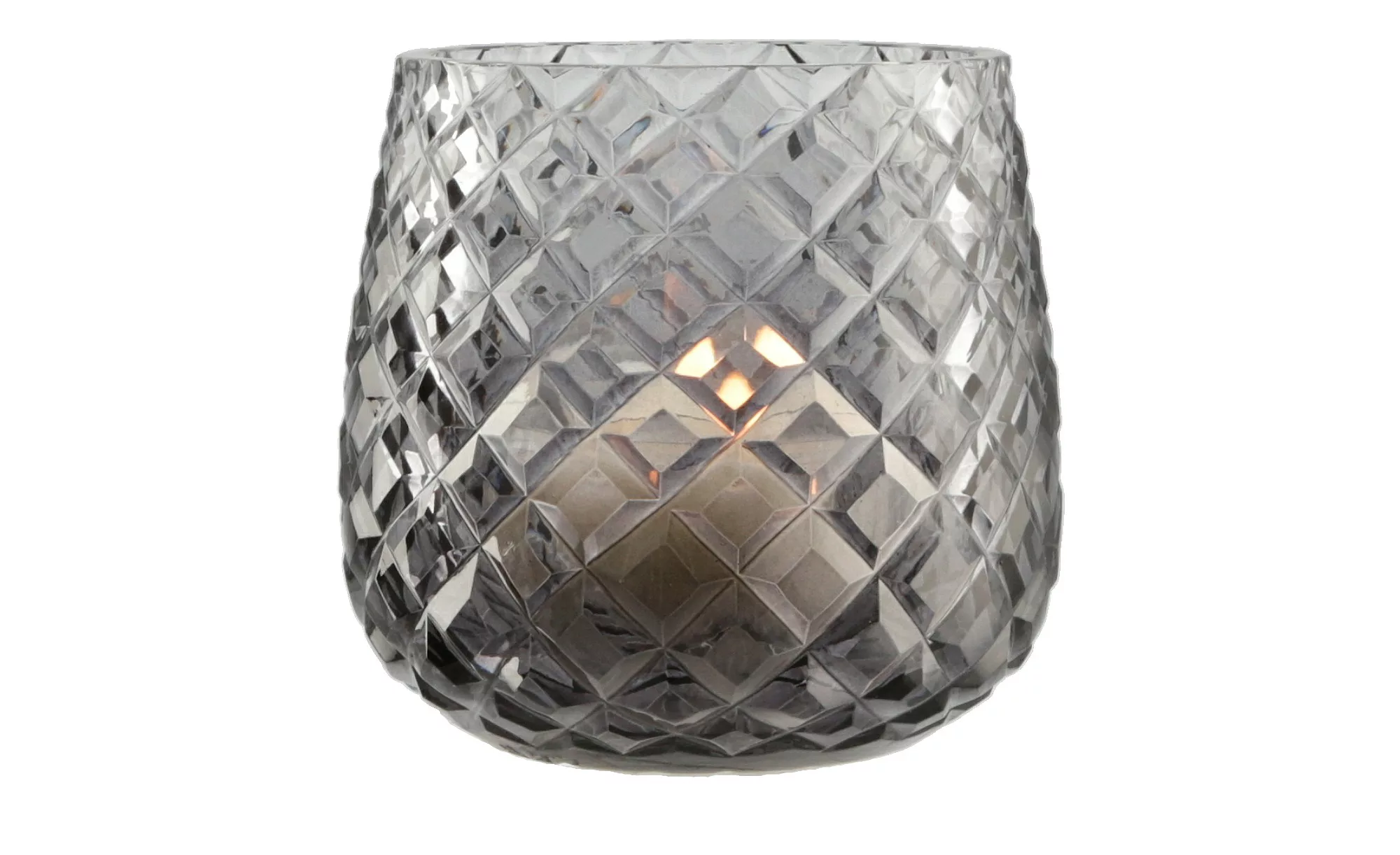 Windlicht - grau - Glas - 9 cm - Sconto günstig online kaufen