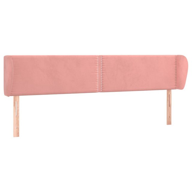 vidaXL Bett, Kopfteil mit Ohren Rosa 203x23x78/88 cm Samt günstig online kaufen