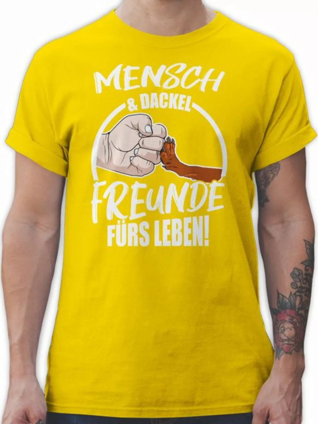 Shirtracer T-Shirt Mensch & Dackel Freunde fürs Leben Geschenk für Hundebes günstig online kaufen