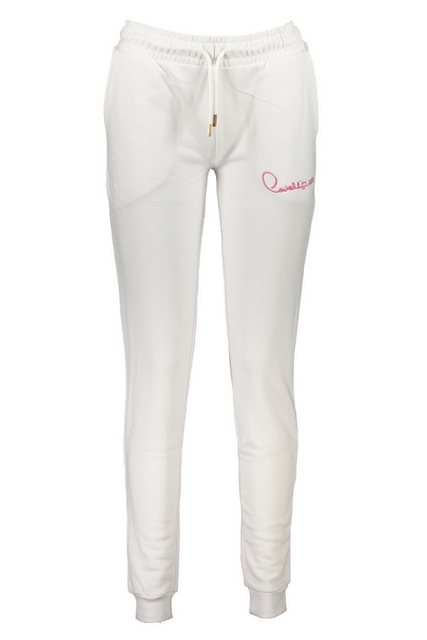 Cavalli Class 5-Pocket-Hose Weiße Damen-Sporthose mit Kordelzug und Sticker günstig online kaufen