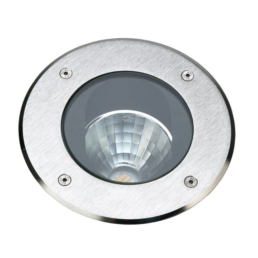 LED Bodeneinbaustrahler in Silber 12W 900lm IP67 günstig online kaufen