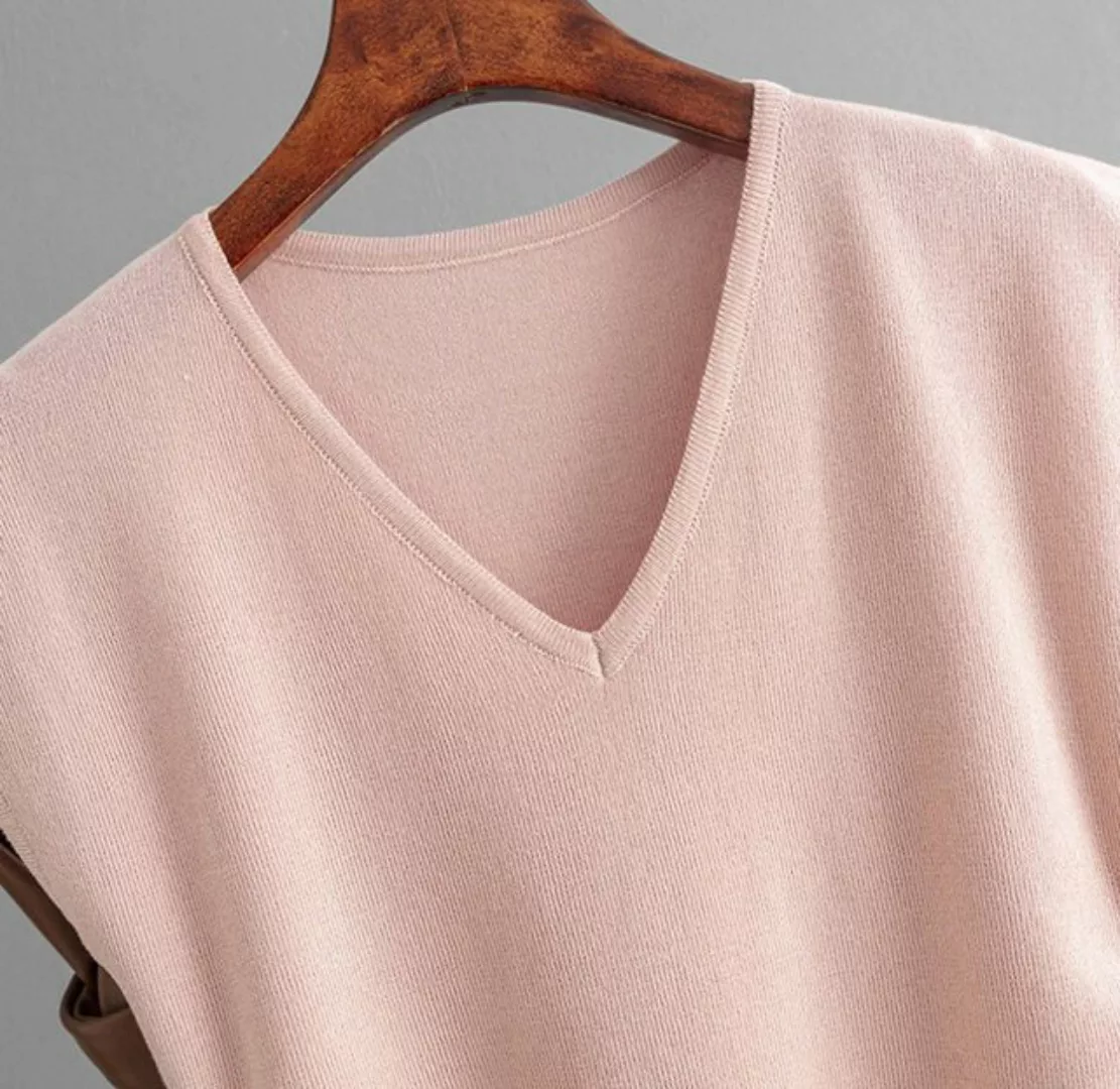 KIKI Blusentop Ärmelloses Damen-T-Shirt mit V-Ausschnitt, Sommer 2024, mit günstig online kaufen