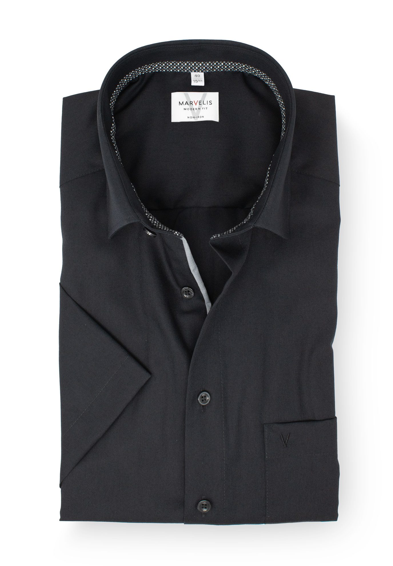 MARVELIS Kurzarmhemd Modern Fit normale, leicht günstig online kaufen