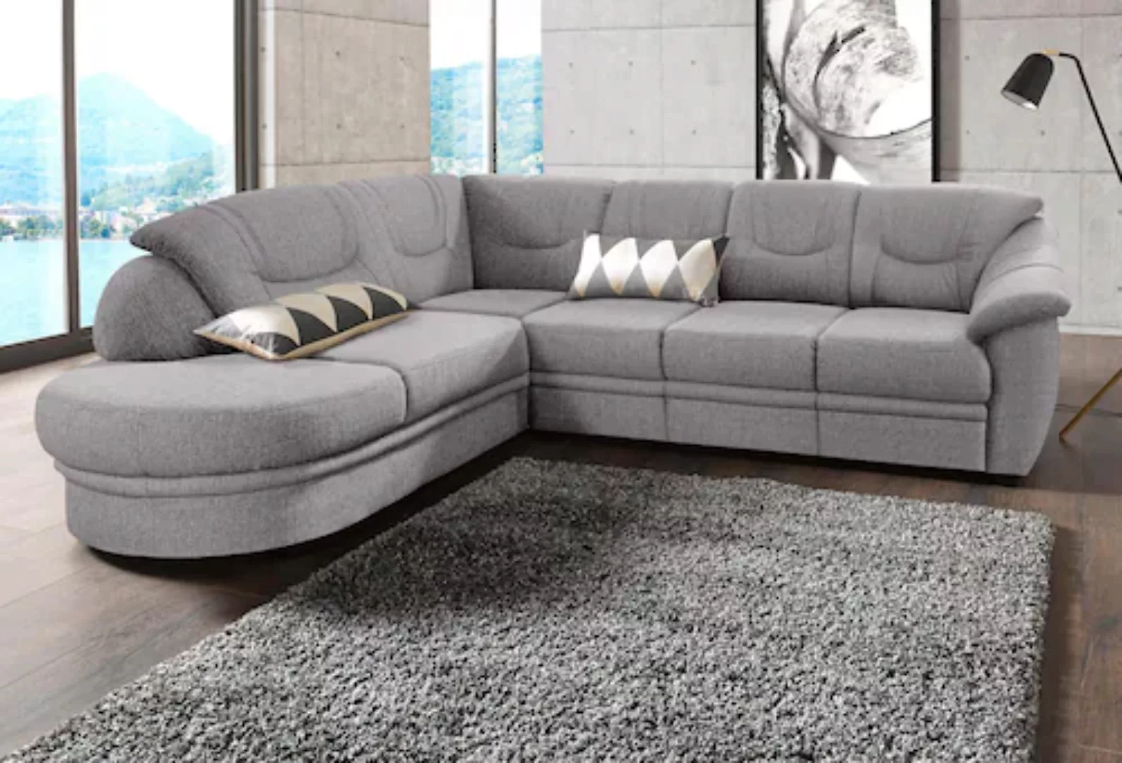 sit&more Ecksofa »Savoni L-Form«, wahlweise mit Bettfunktion günstig online kaufen