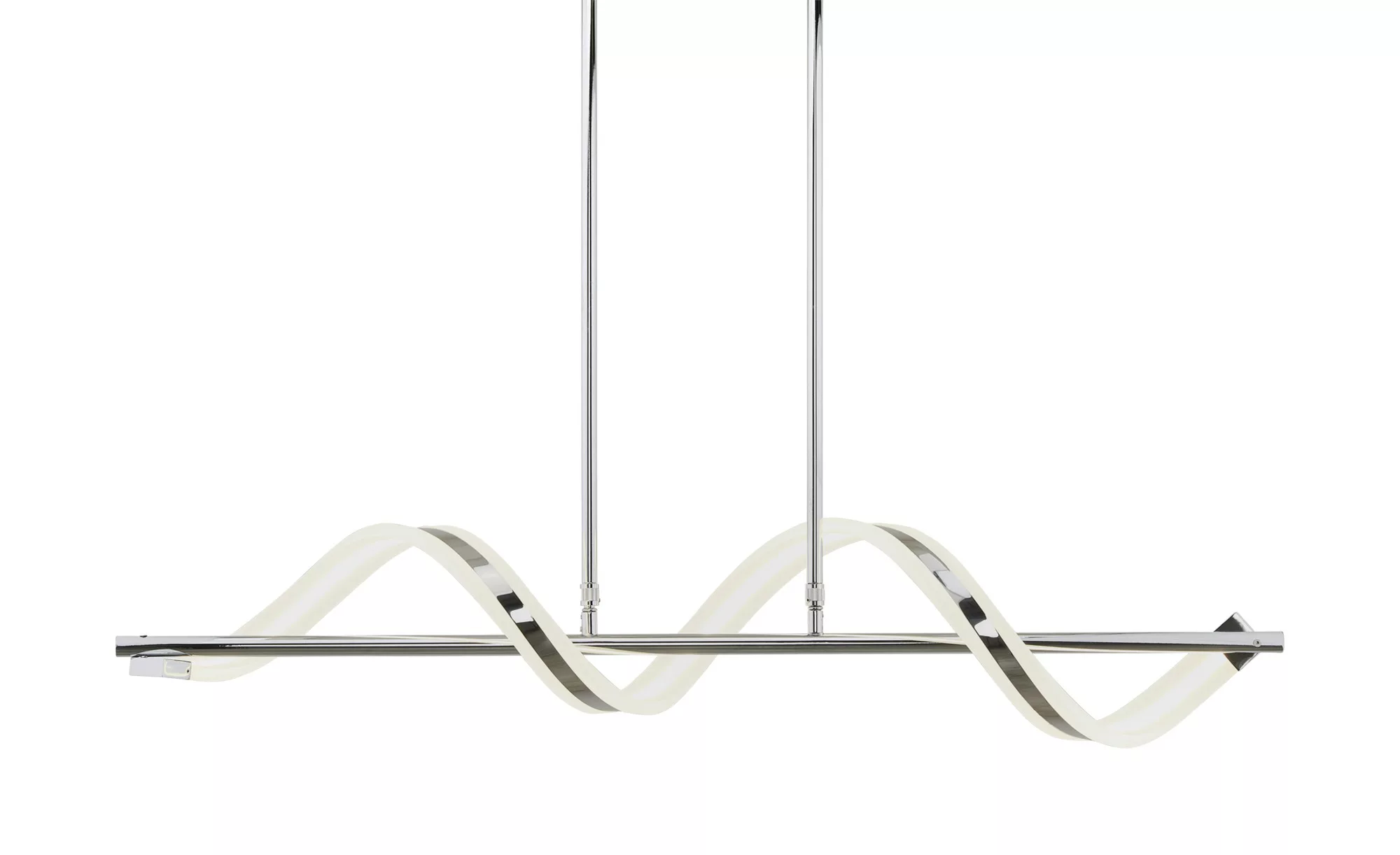 Trio LED-Pendelleuchte, chrom, Acryl geschwungen - silber - 103 cm - 130 cm günstig online kaufen
