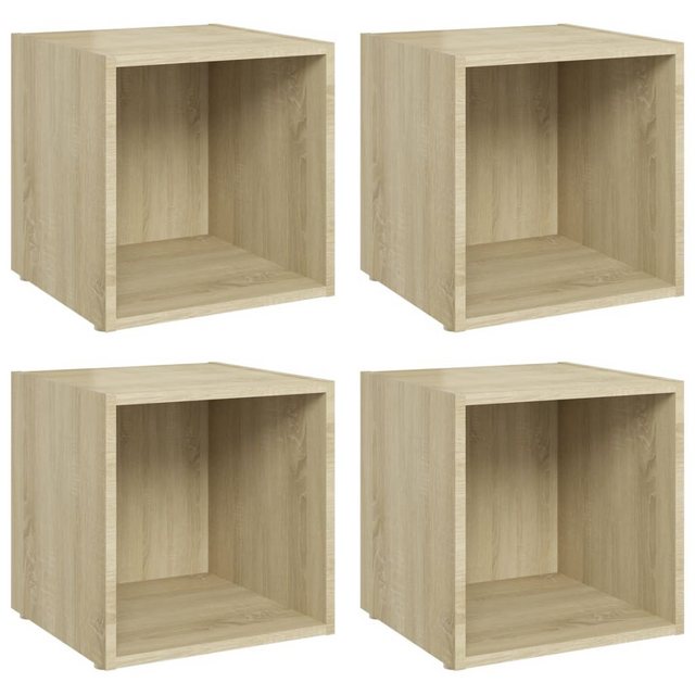 vidaXL TV-Schrank TV-Schränke 4 Stk Sonoma Eiche 37x35x37 cm Spanplatte Low günstig online kaufen