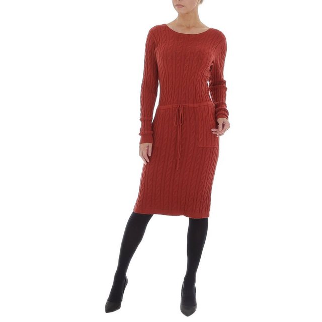 Ital-Design Strickkleid Damen Freizeit Ornamente Stretch Strickoptik Stretc günstig online kaufen