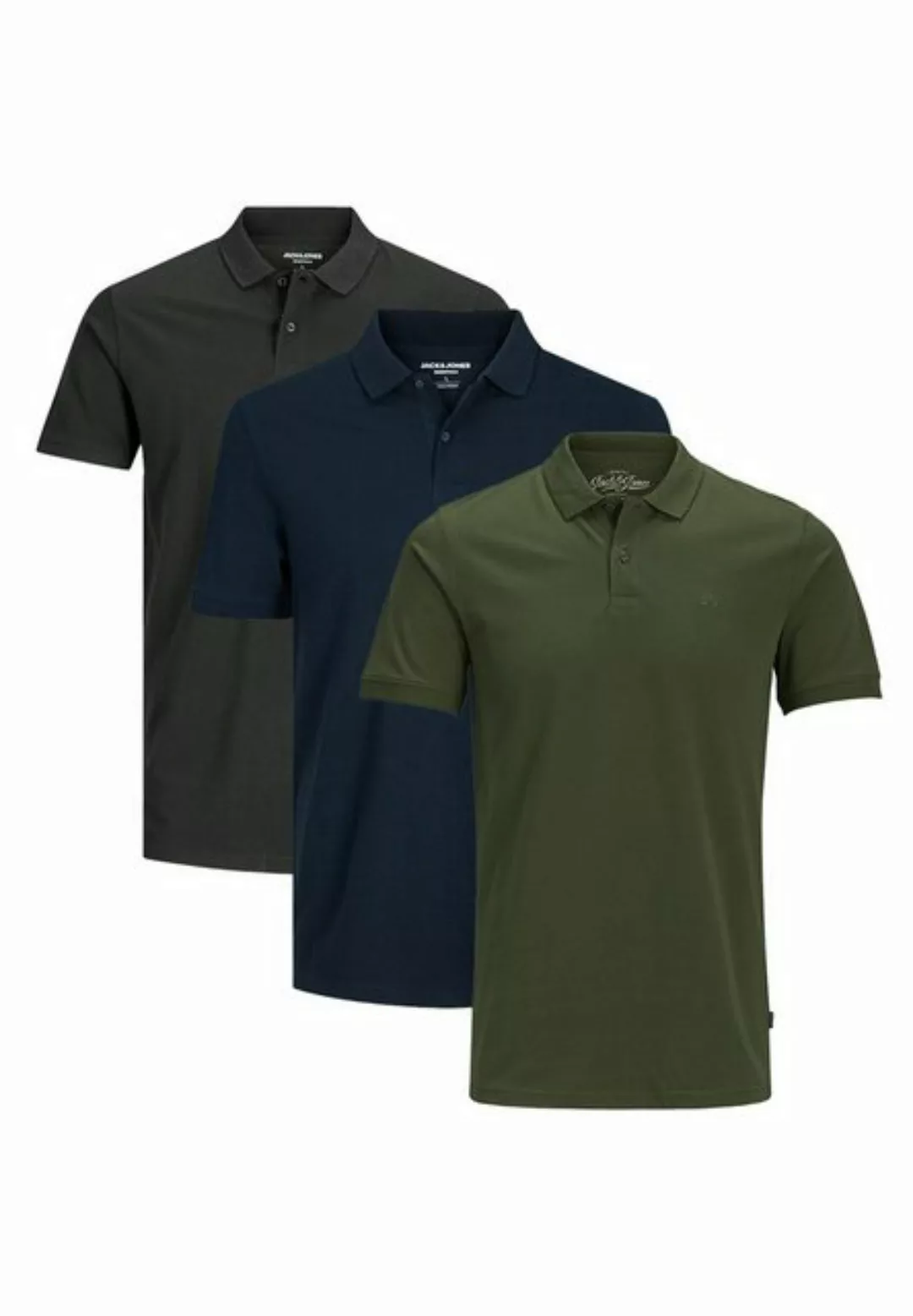 Jack & Jones Poloshirt 3er Pack Basic (Spar-Set, 3-tlg) Poloshirt - Baumwol günstig online kaufen