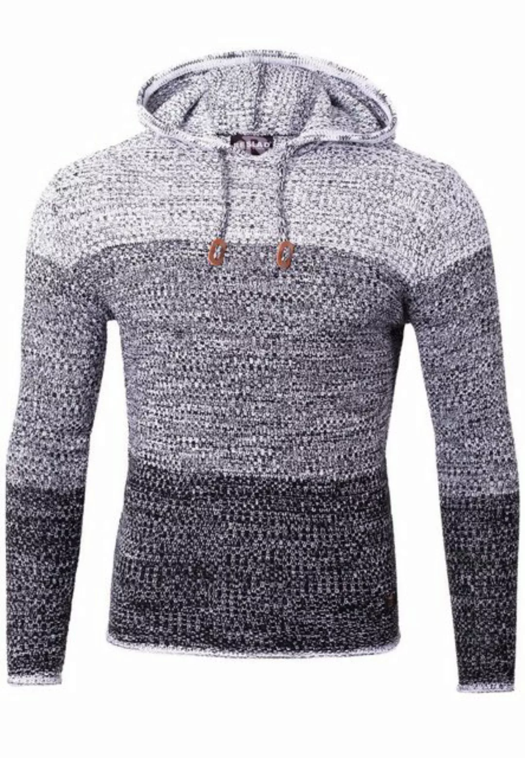 Reslad Strickpullover Reslad Strickpullover Herren Colorblock Kapuzen-Pullo günstig online kaufen