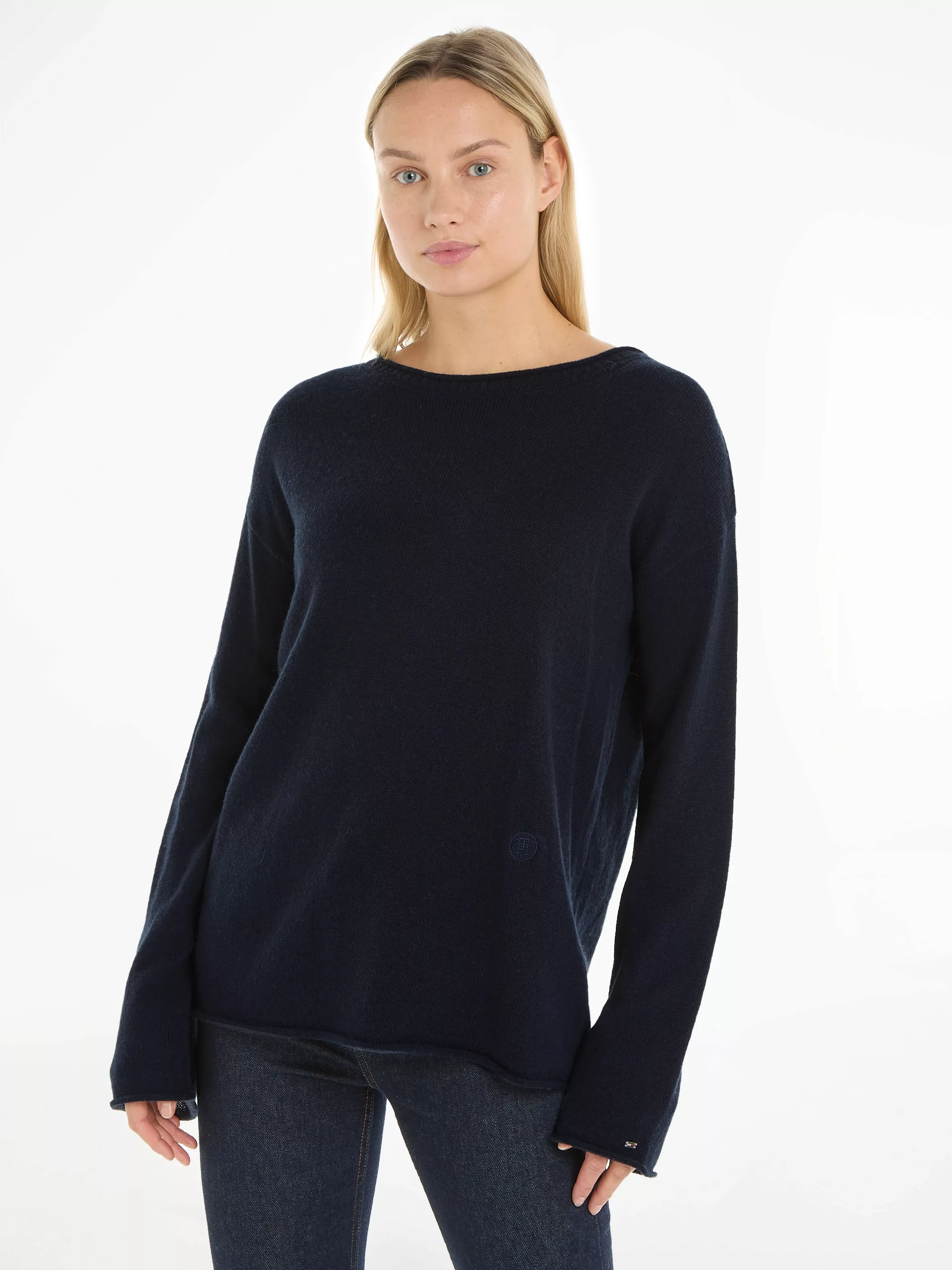 Tommy Hilfiger Strickpullover SOFT WOOL BOAT-NK SWEATER aus weicher Wolle, günstig online kaufen