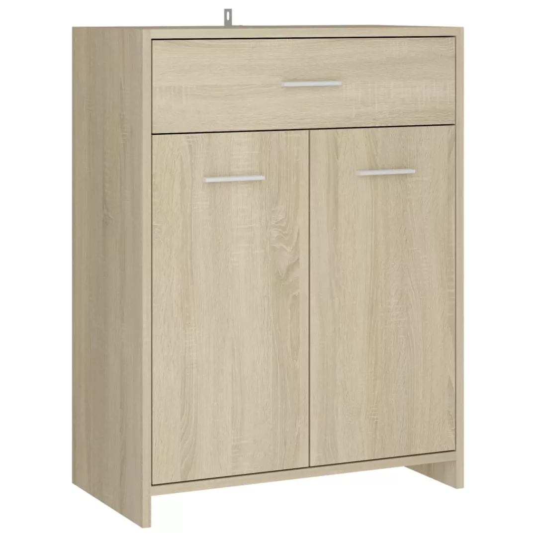 Badezimmerschrank Sonoma-eiche 60x33x80 Cm Spanplatte günstig online kaufen