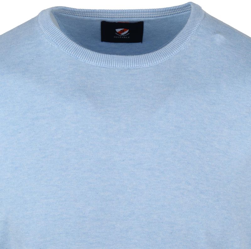 Suitable  Pullover O-Ausschnitt Hell Blau - Größe 4XL günstig online kaufen