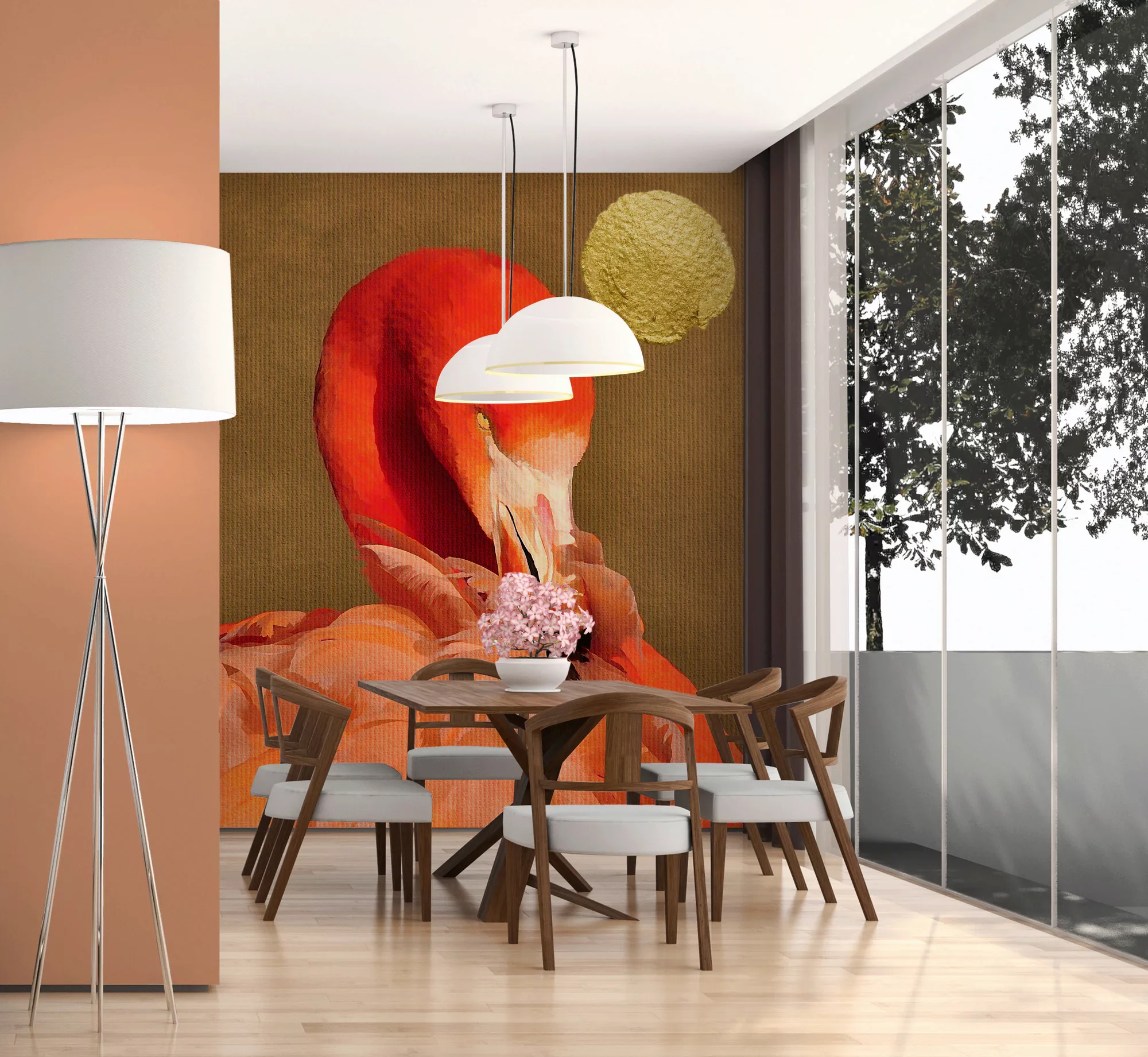 living walls Fototapete »ARTist Flamingo in Sun« günstig online kaufen