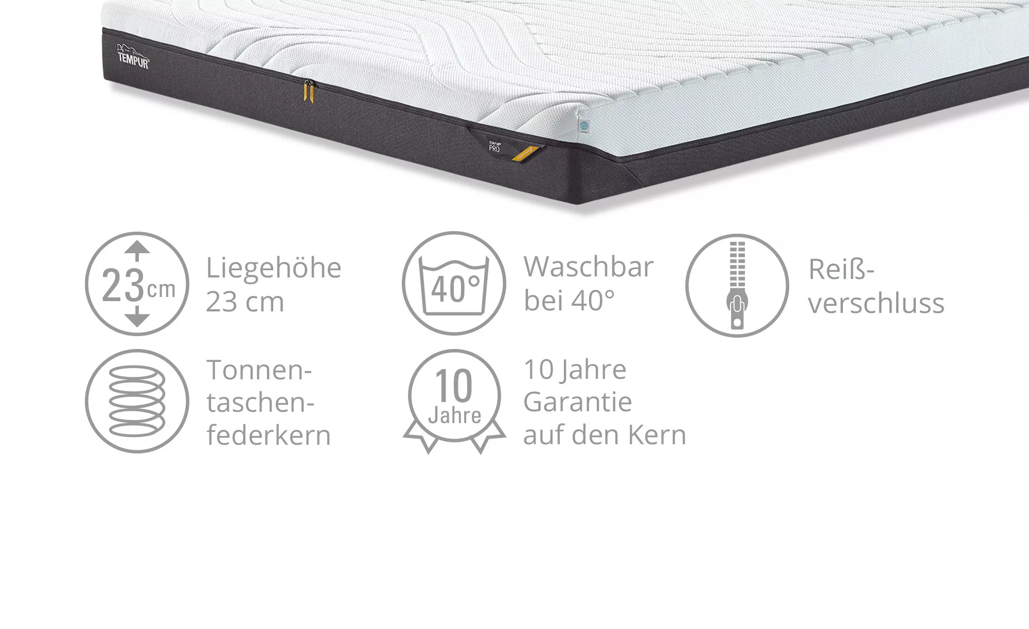 Tempur Visco-Matratze "TEMPUR PRO CoolQuilt Medium Firm Hybrid Matratze in günstig online kaufen