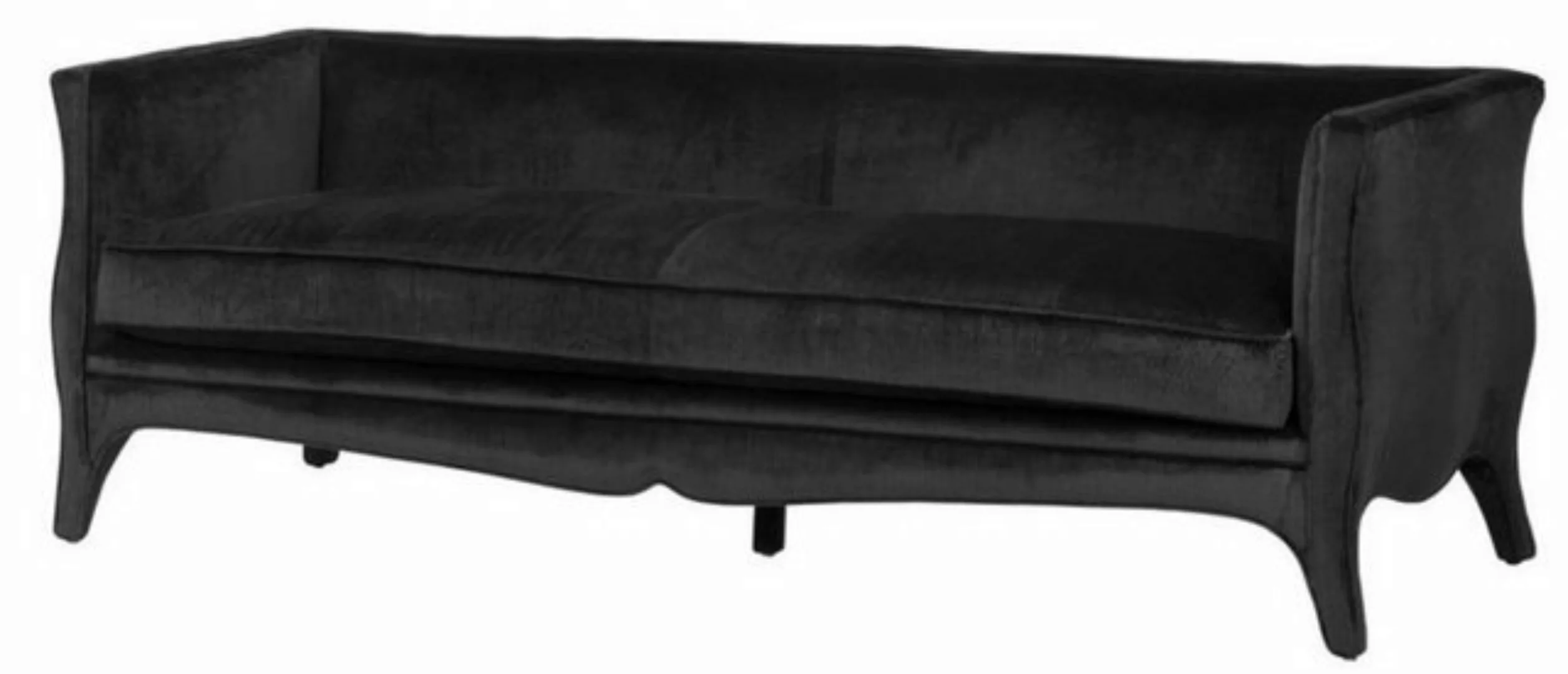 Casa Padrino Sofa Luxus Sofa Schwarz 225 x 79 x H. 75 cm - Hotel Möbel günstig online kaufen