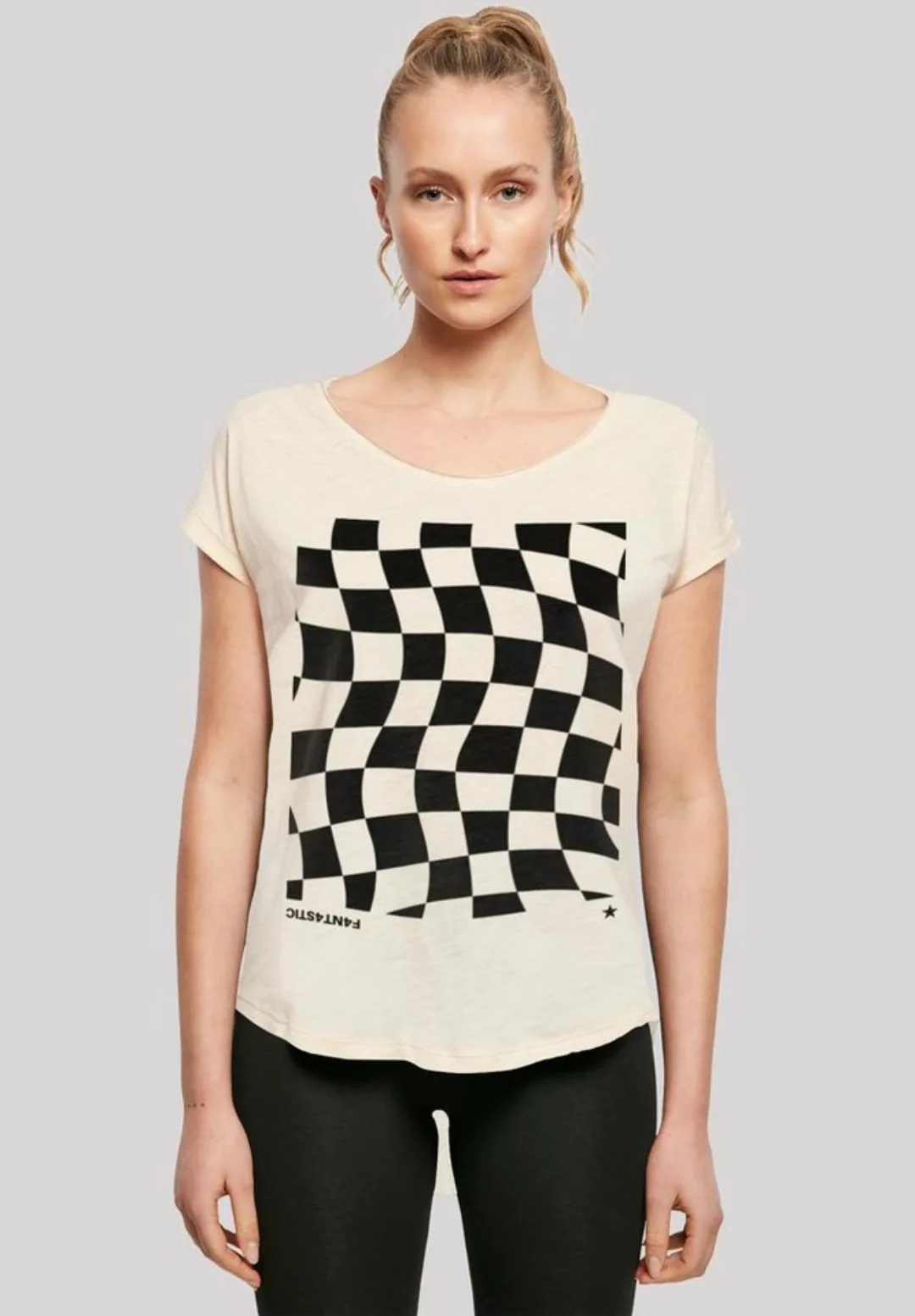 F4NT4STIC T-Shirt "Wavy Schach Muster", Print günstig online kaufen