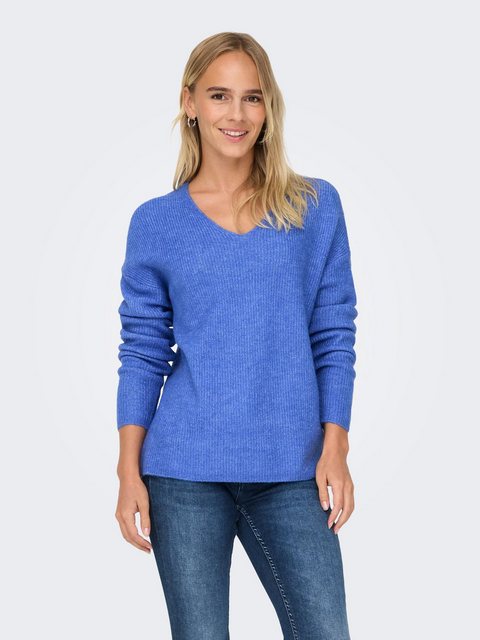 ONLY Strickpullover Warmer Strickpullover Stretch V-Ausschnitt Sweater ONLC günstig online kaufen