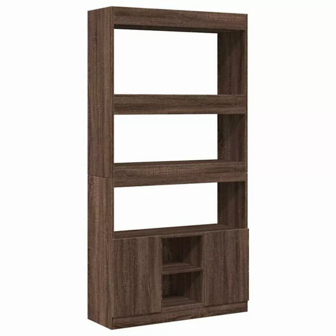 vidaXL Bücherregal Highboard Braun Eichen-Optik 92x33x180 cm Holzwerkstoff, günstig online kaufen