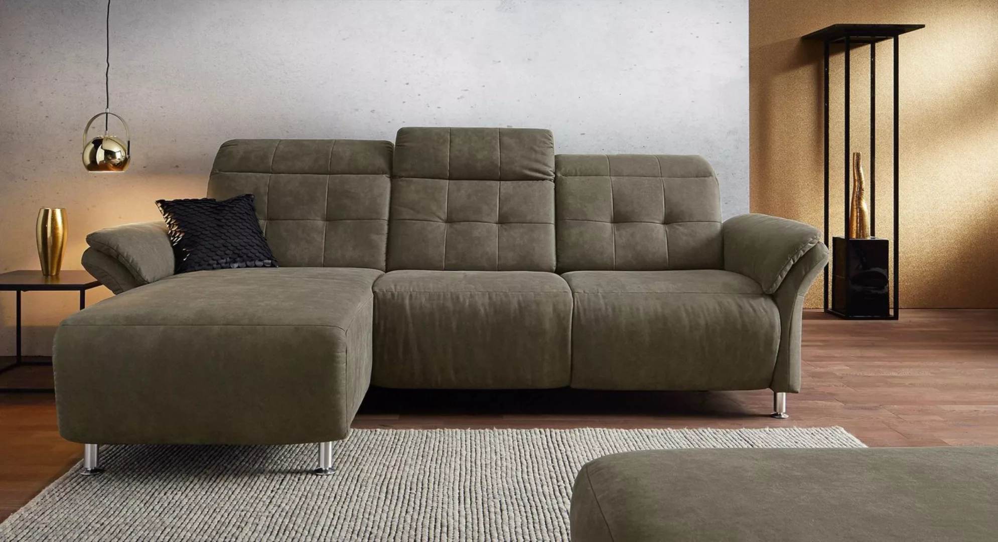 Places of Style Ecksofa Manhattan L-Form, 2 Sitze mit elektrischer Relaxfun günstig online kaufen