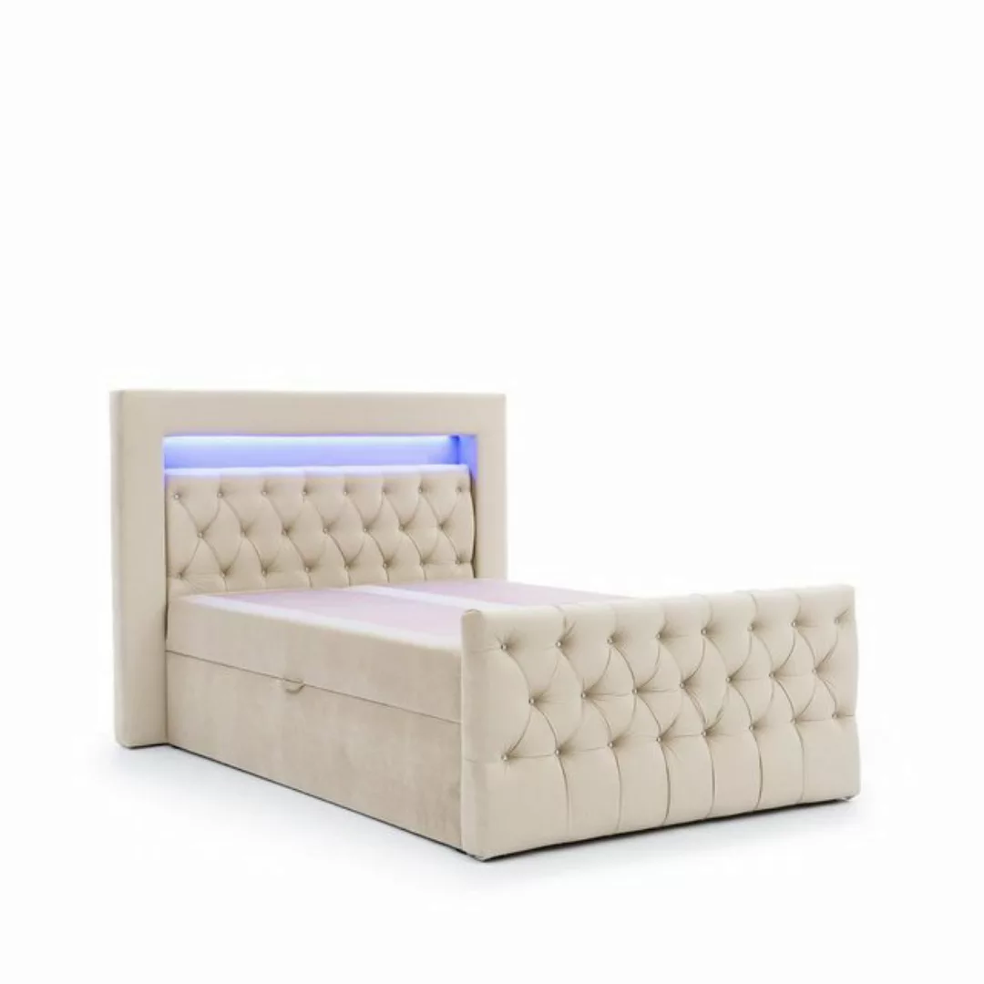 JVmoebel Boxspringbett Schlafzimmer Chesterfield Bett Doppelbett Einrichtun günstig online kaufen