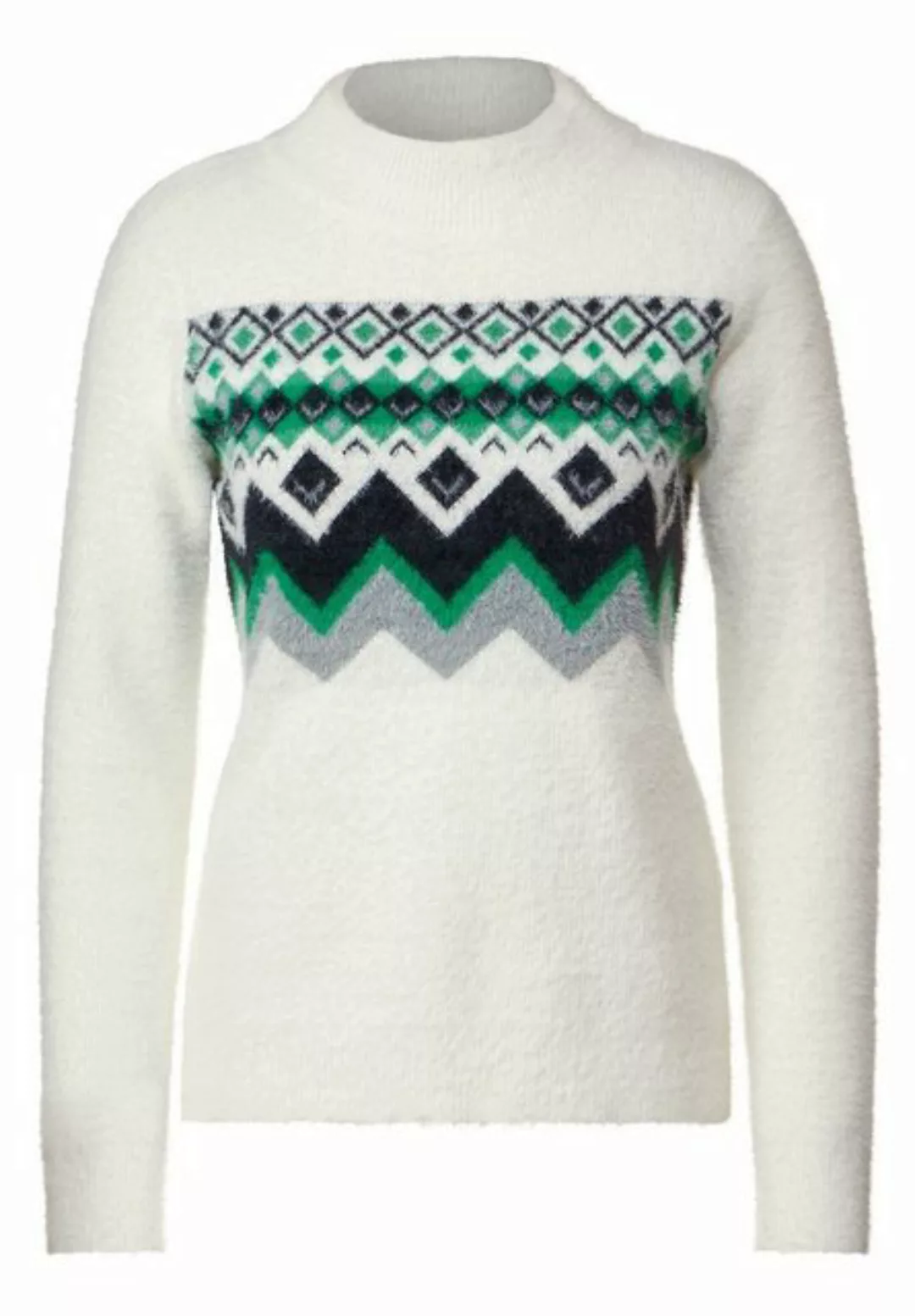 Cecil Wollpullover Cosy Norwey Jacquard Pullover günstig online kaufen