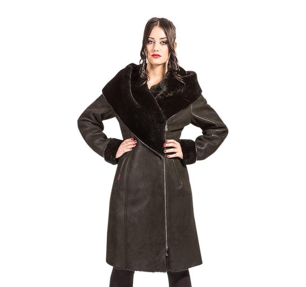 Hollert Winterjacke Damen Winterjacke Mantel Viktoria Merino Lammfell Jacke günstig online kaufen