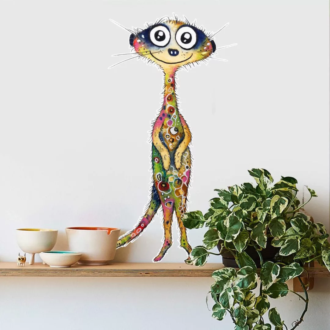 Wall-Art Wandtattoo »Lebensfreude Erdmännchen«, (1 St.), selbstklebend, ent günstig online kaufen