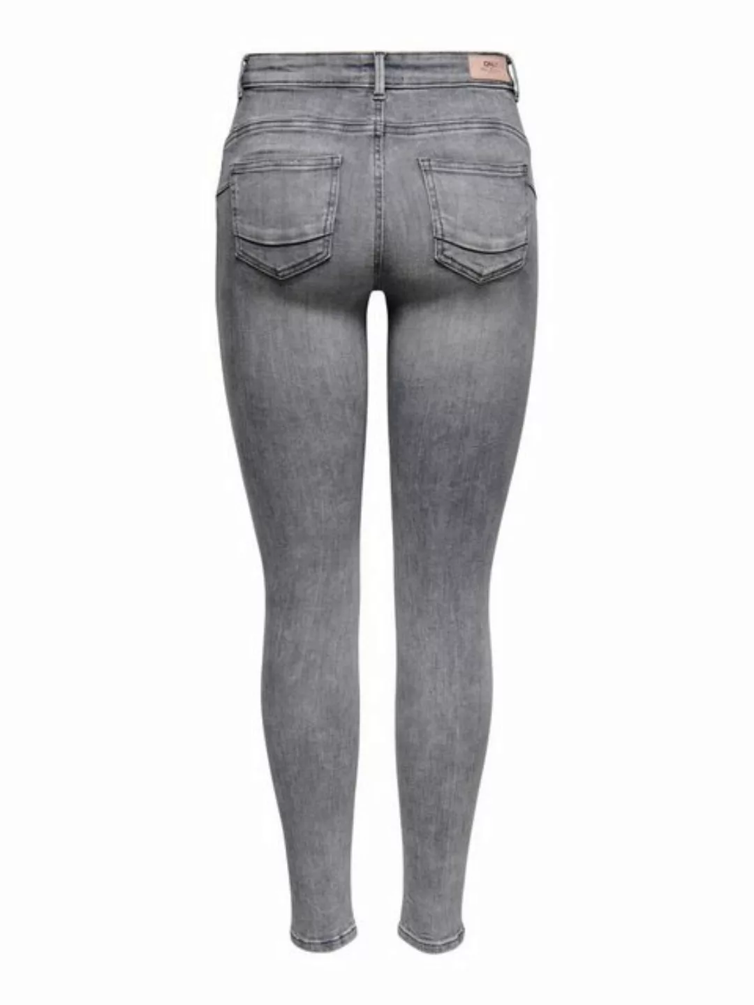 Only Damen Jeans ONLPOWER MID PUSH UP SK AZG937 - Skinny Fit - Grau - Grey günstig online kaufen