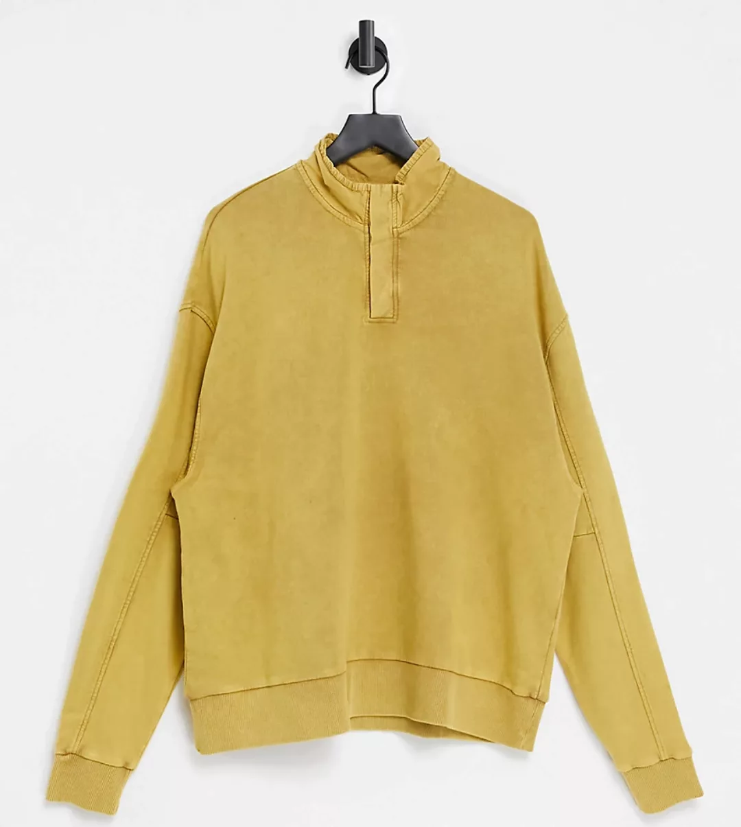 COLLUSION – Oversize-Sweatshirt mit Stehkragen und kontrastierender Nylon-K günstig online kaufen