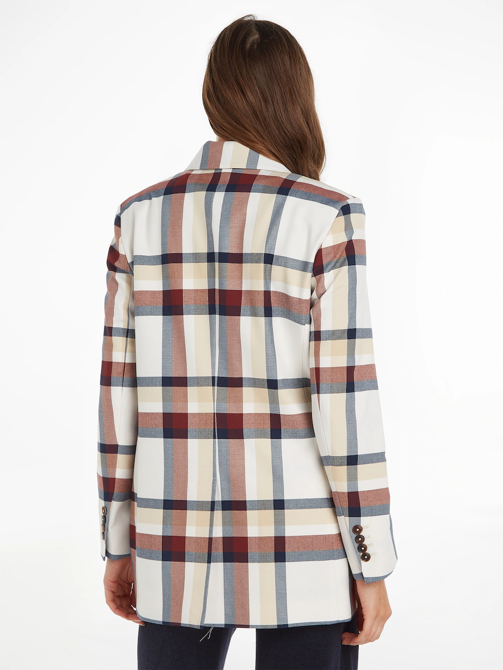 Tommy Hilfiger Longblazer "GLOBAL STRIPE CHECK DB BLAZER", im modischem, gr günstig online kaufen