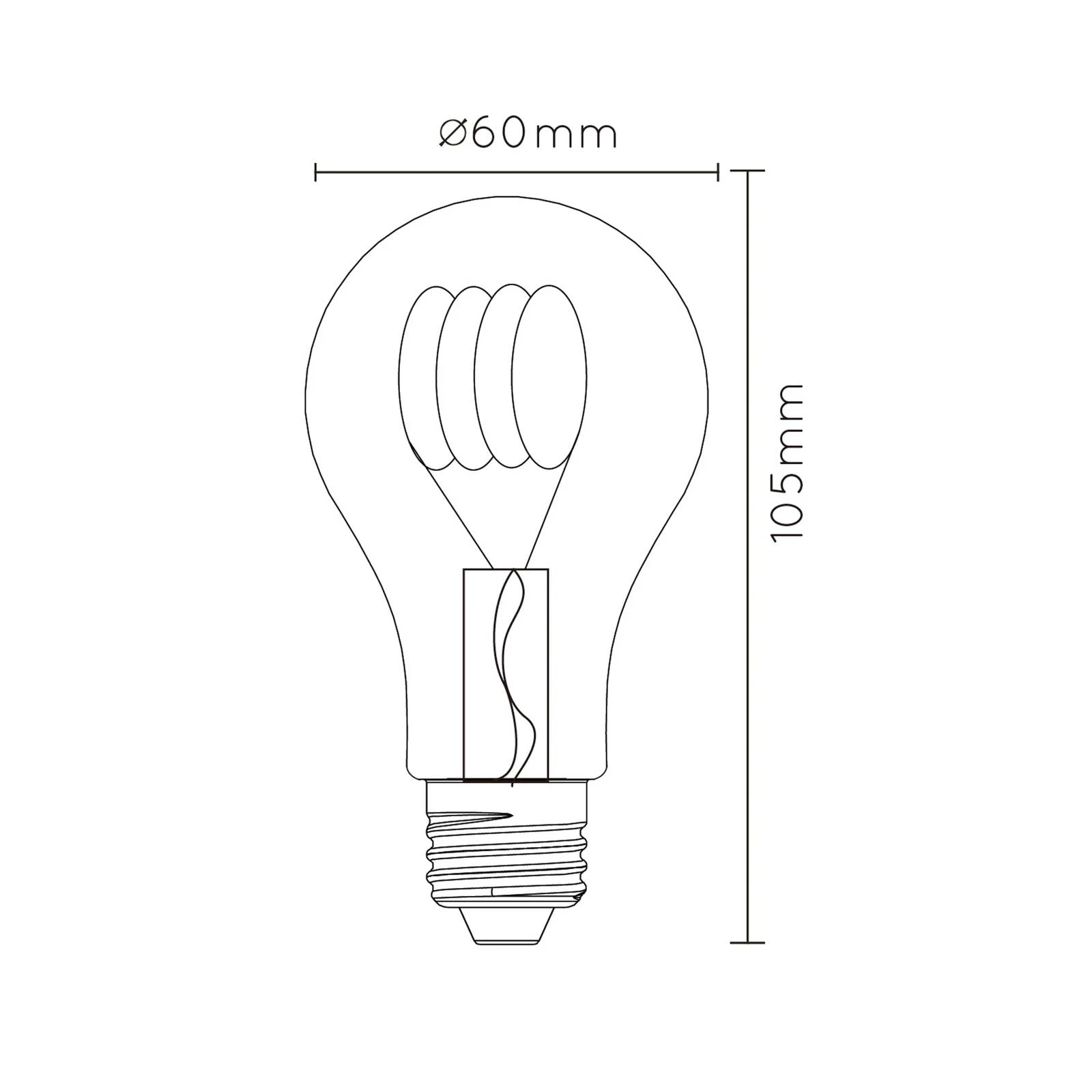 Vintage LED Lampe, Dämmerungssensor, E27, Tropfen P45, Filament, 4W, 230lm, günstig online kaufen