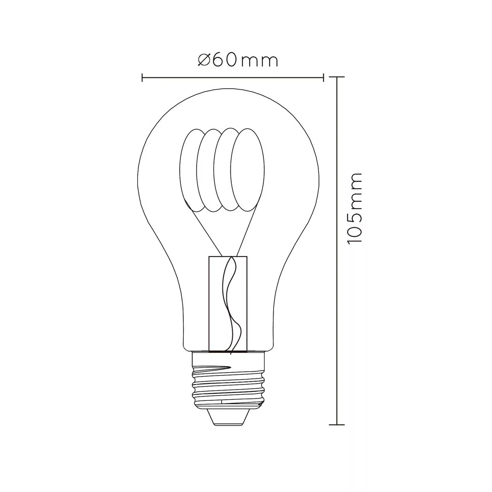 LED Filament Lampe ersetzt 40W E27 Birne - A60 4W 230lm 2200K Dämmerungssen günstig online kaufen