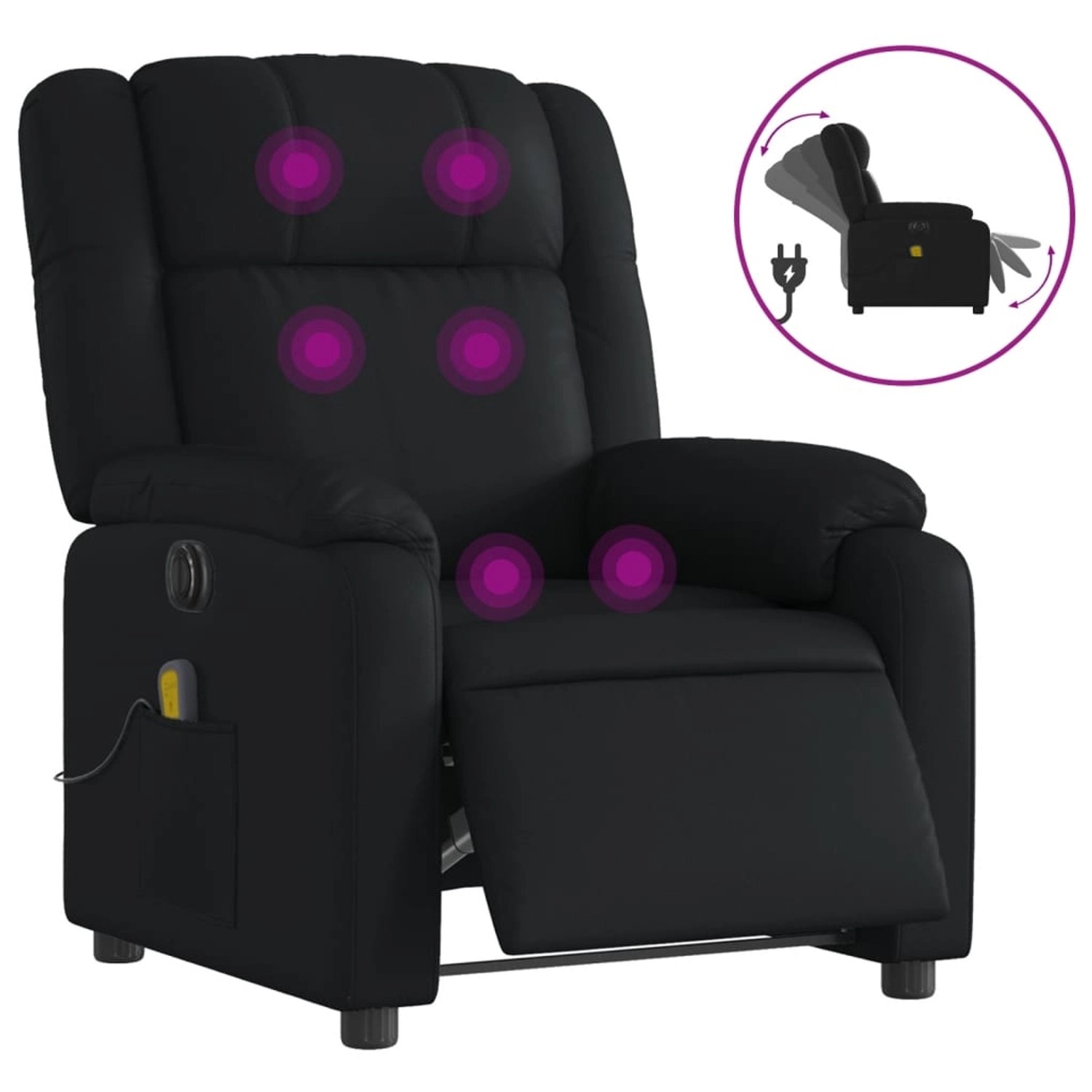 vidaXL Massagesessel Elektrisch Schwarz Kunstleder Modell 10 günstig online kaufen