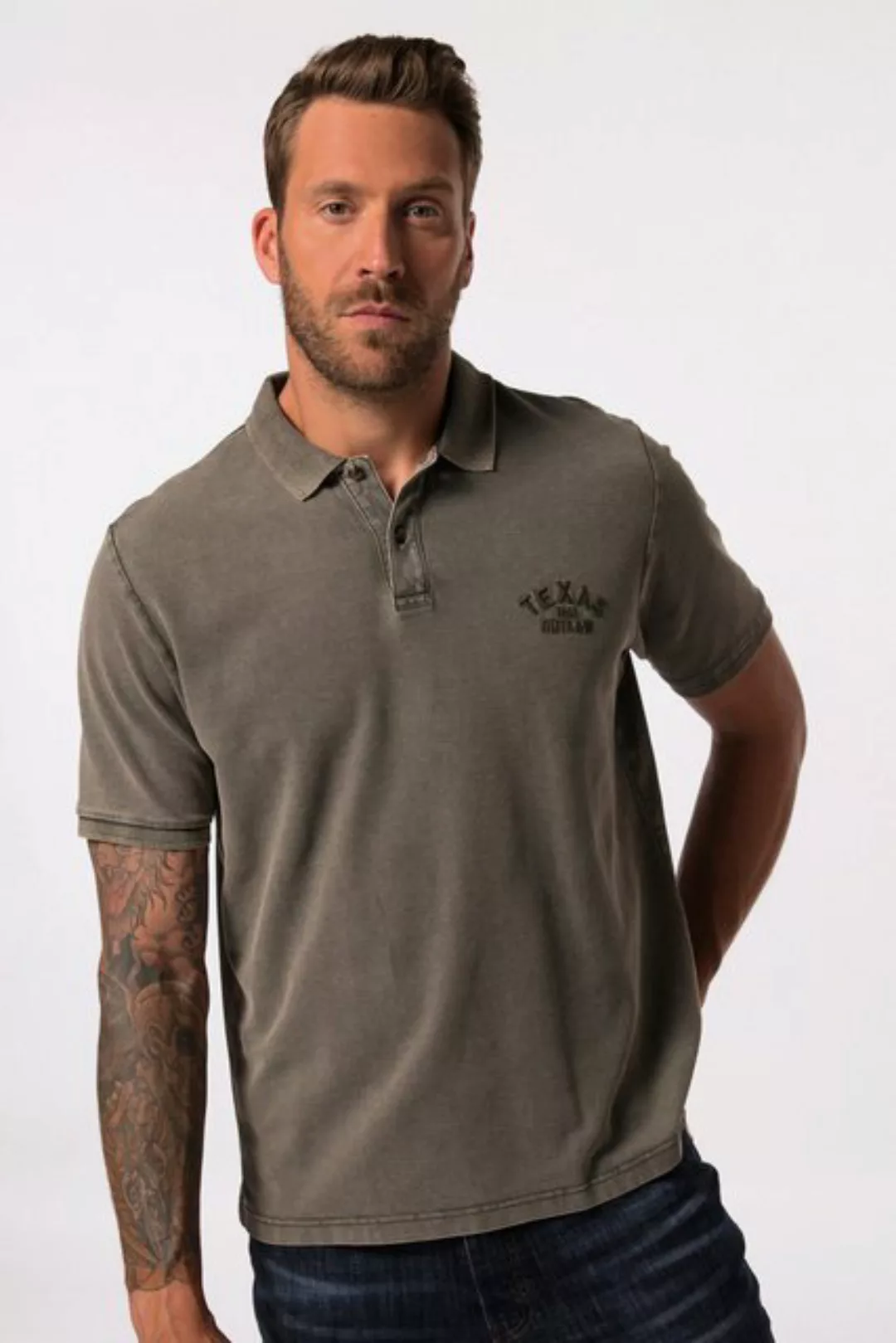 JP1880 Poloshirt JP 1880 Poloshirt Halbarm Piqué Vintage Look günstig online kaufen