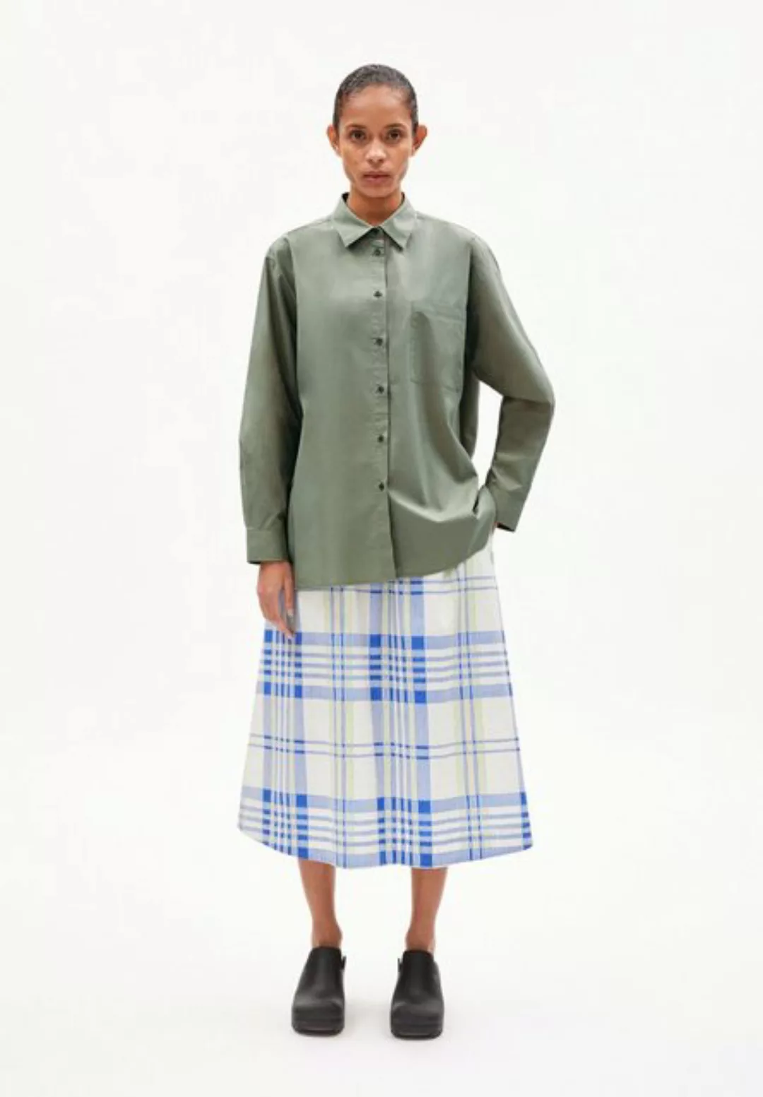Armedangels Hemdbluse EALGAA Damen Bluse Loose Fit aus Bio-Baumwolle (1-tlg günstig online kaufen