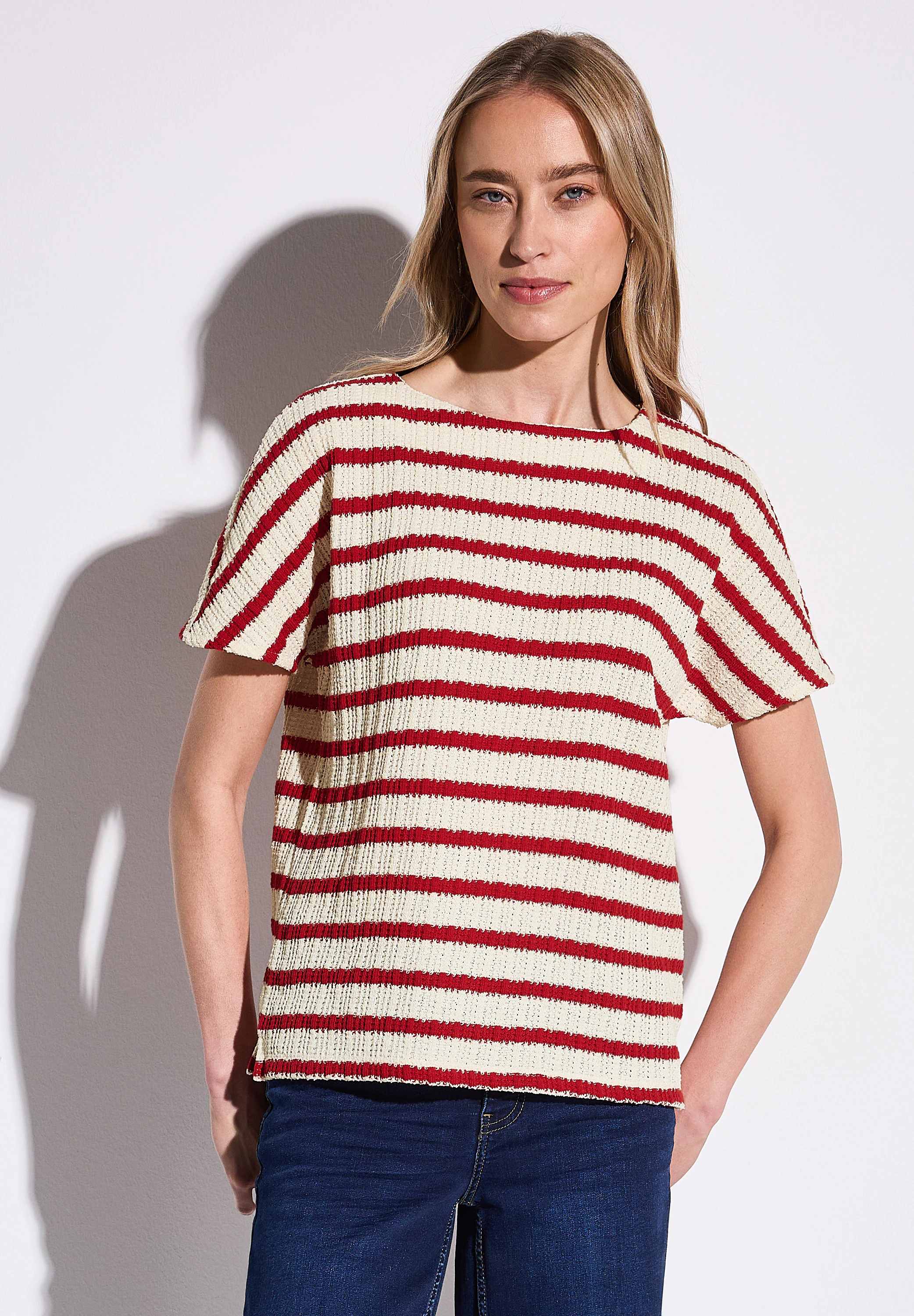STREET ONE T-Shirt, mit U-Boot-Ausschnitt günstig online kaufen