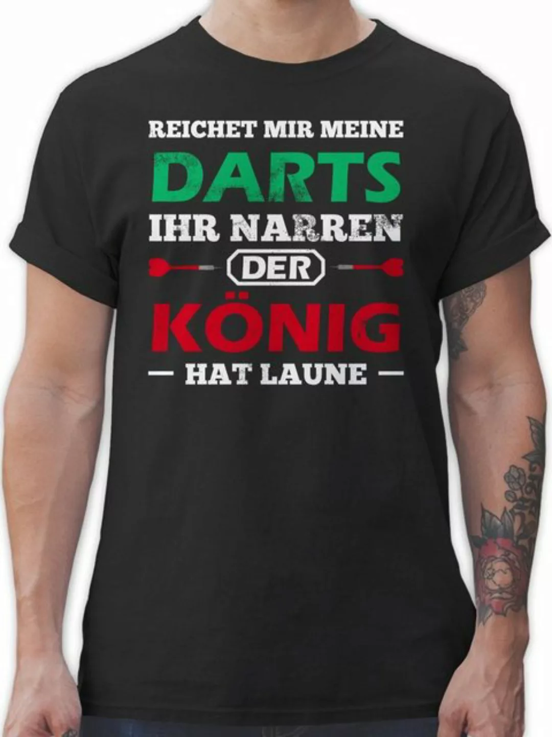 Shirtracer T-Shirt Dart König Spruch Sport Zubehör günstig online kaufen