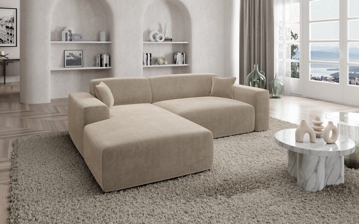 Sofa Dreams Ecksofa Design Samt Stoff Sofa Mallorca L Form kurz Modern Stof günstig online kaufen