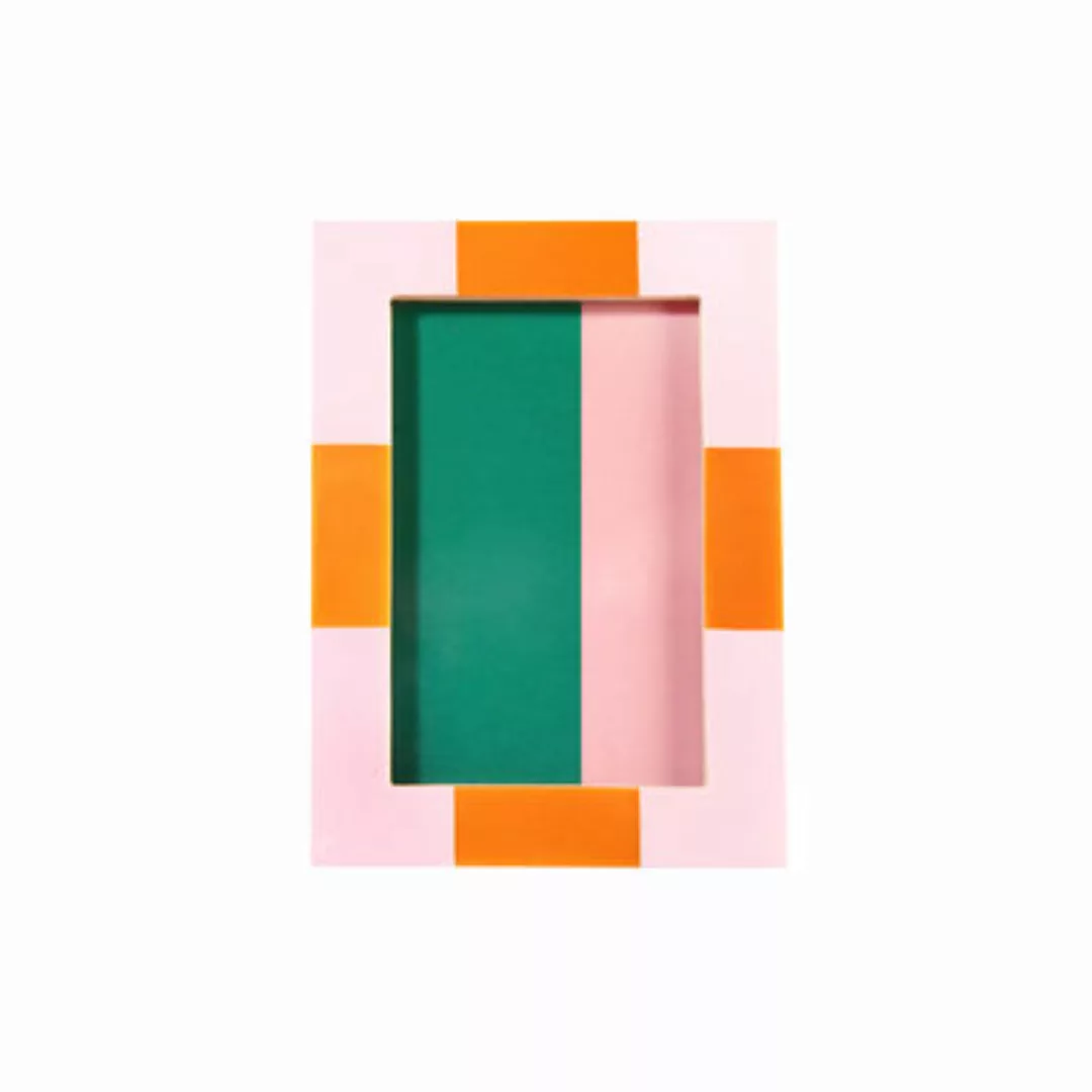 Bilderrahmen Check Rectangle plastikmaterial rosa /13,5 x 18,5 cm- Polyeste günstig online kaufen