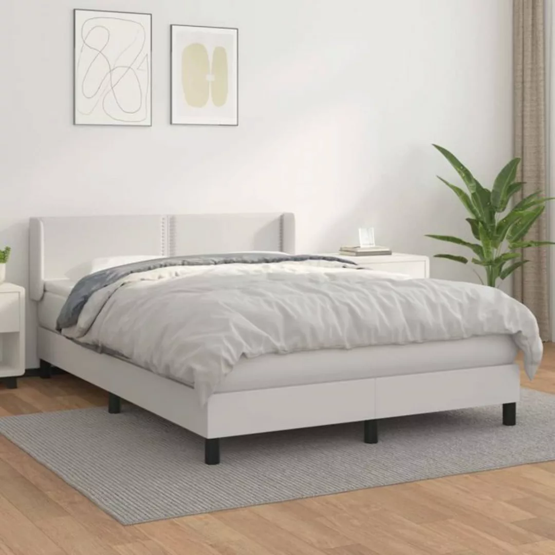 vidaXL Boxspringbett Bett Boxspringbett mit Matratze & Topper Kunstleder ve günstig online kaufen