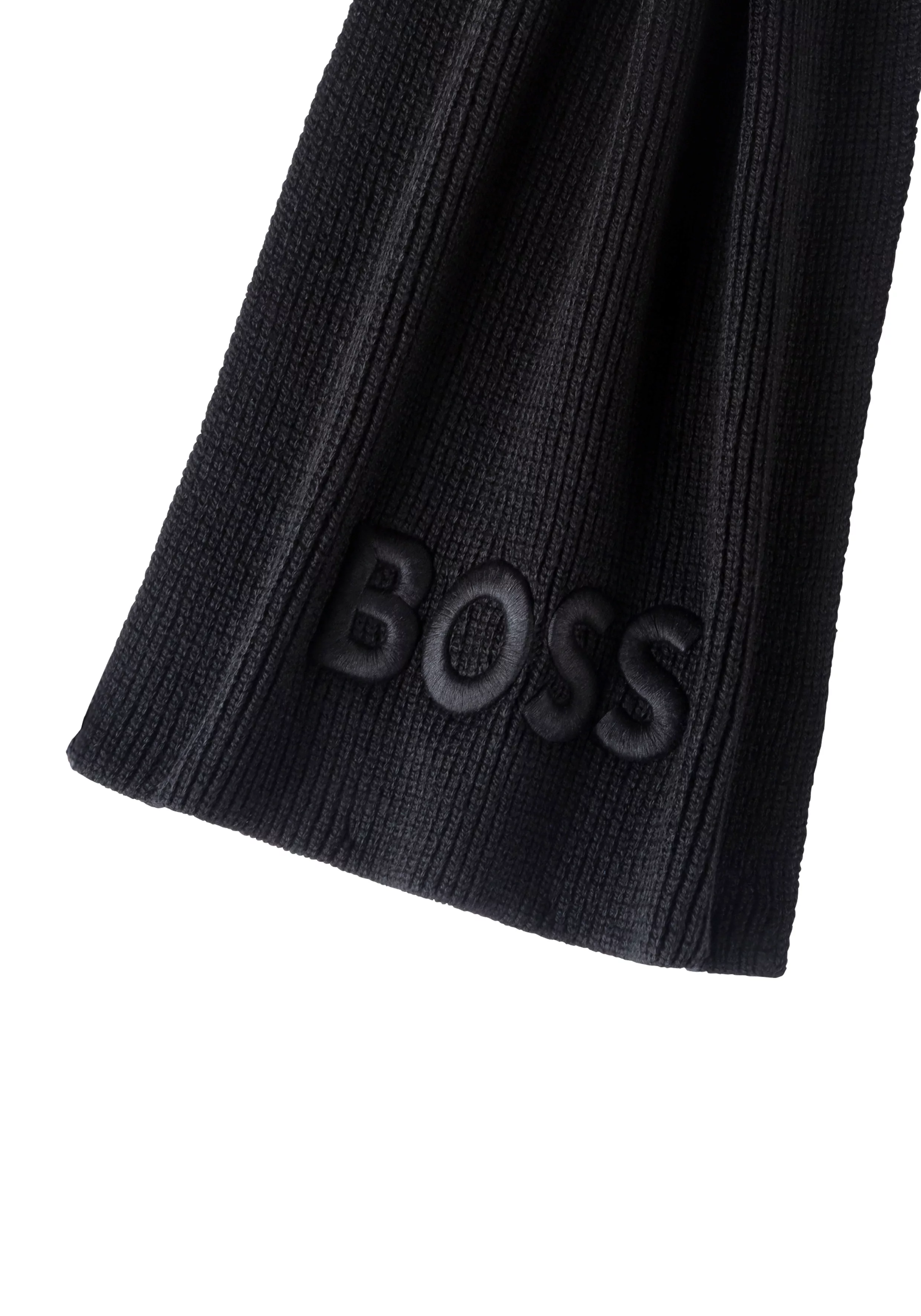 BOSS ORANGE Strickschal "Afox R Scarf", aus Rippenstrick, 3D Logostickerei günstig online kaufen