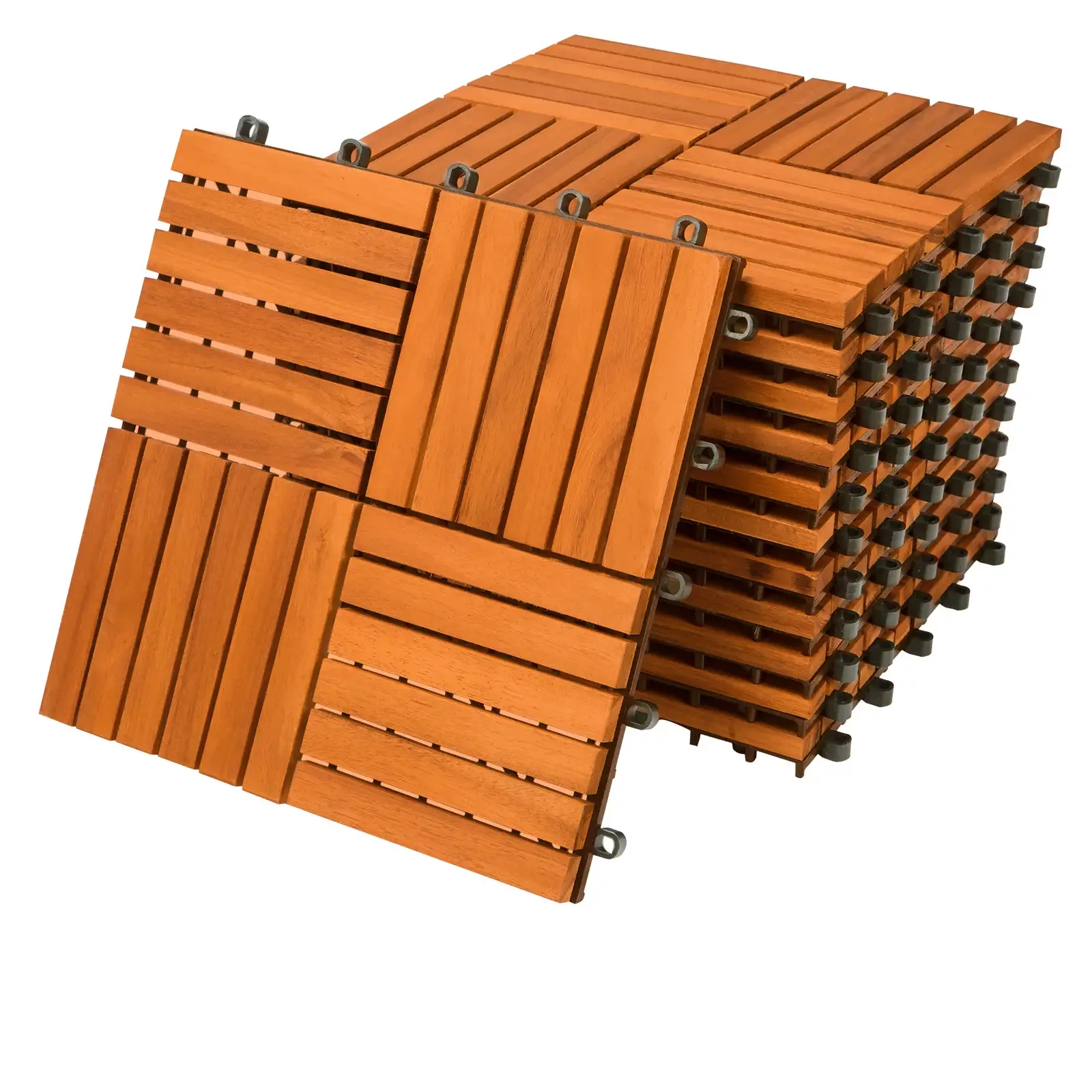 Holzfliese Akazie Quatro Mosaik 11er-Set 30x30cm günstig online kaufen