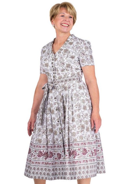 Berwin & Wolff Trachtenkleid Sommerkleid - ODILIE - weiß/oliv/altrosa günstig online kaufen