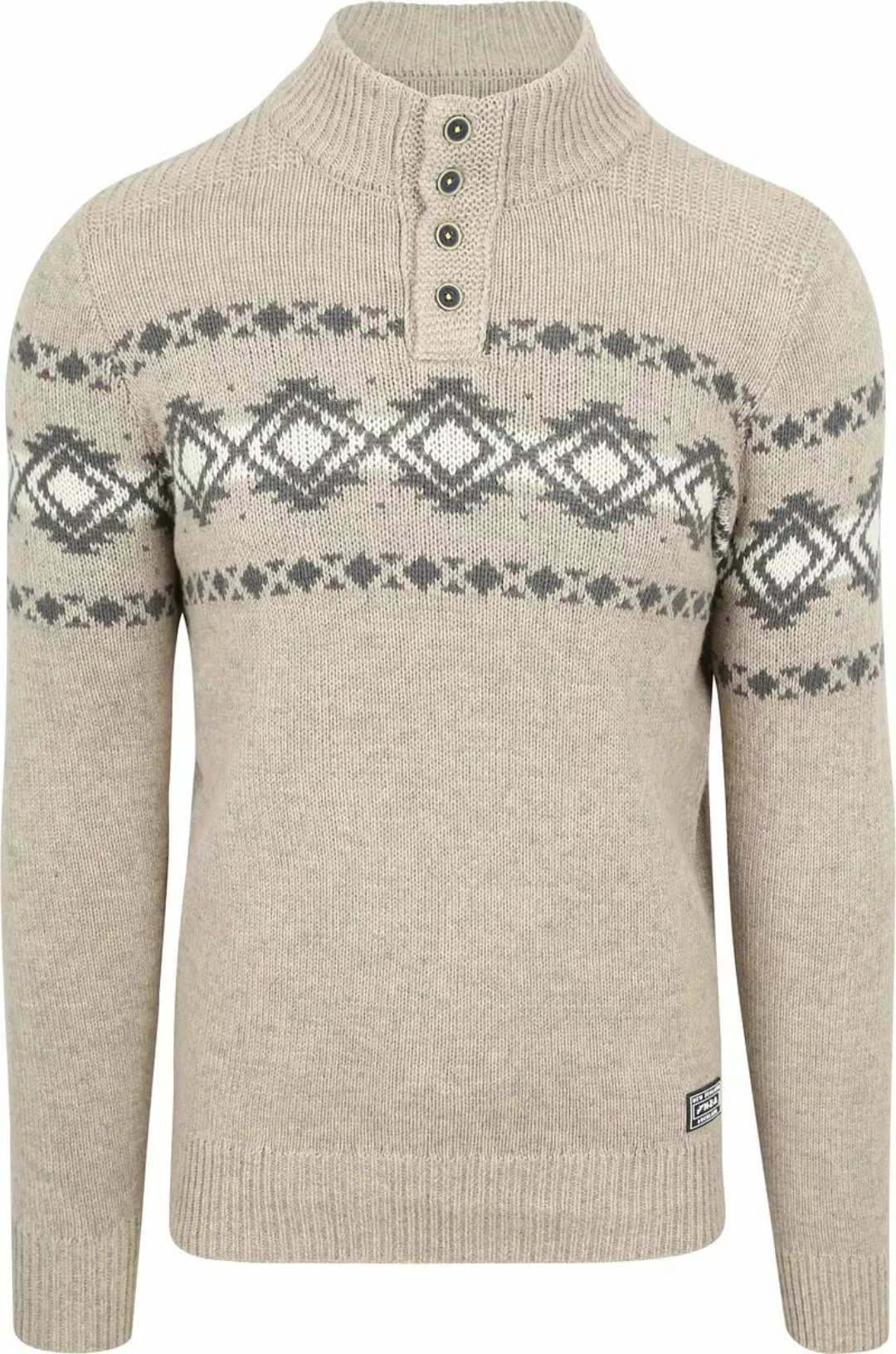 NZA Mocker Pullover Wool Mix River Greige - Größe M günstig online kaufen