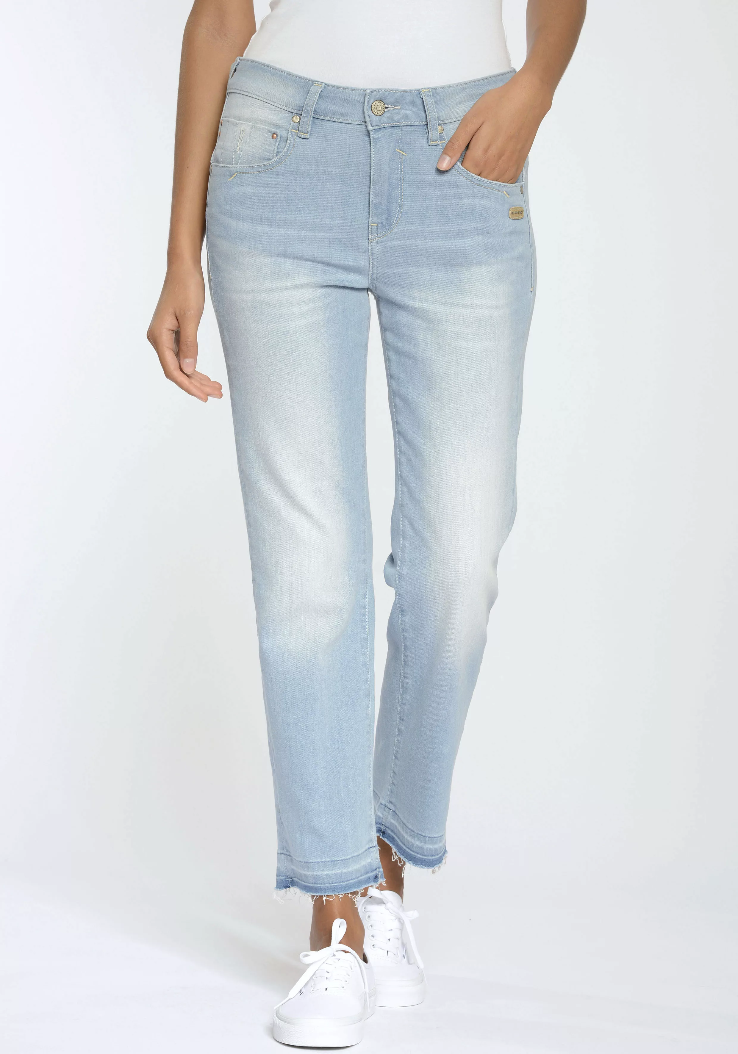 GANG Straight-Jeans "94RUBINIA CROPPED", perfekter Sitz durch Elasthan-A günstig online kaufen