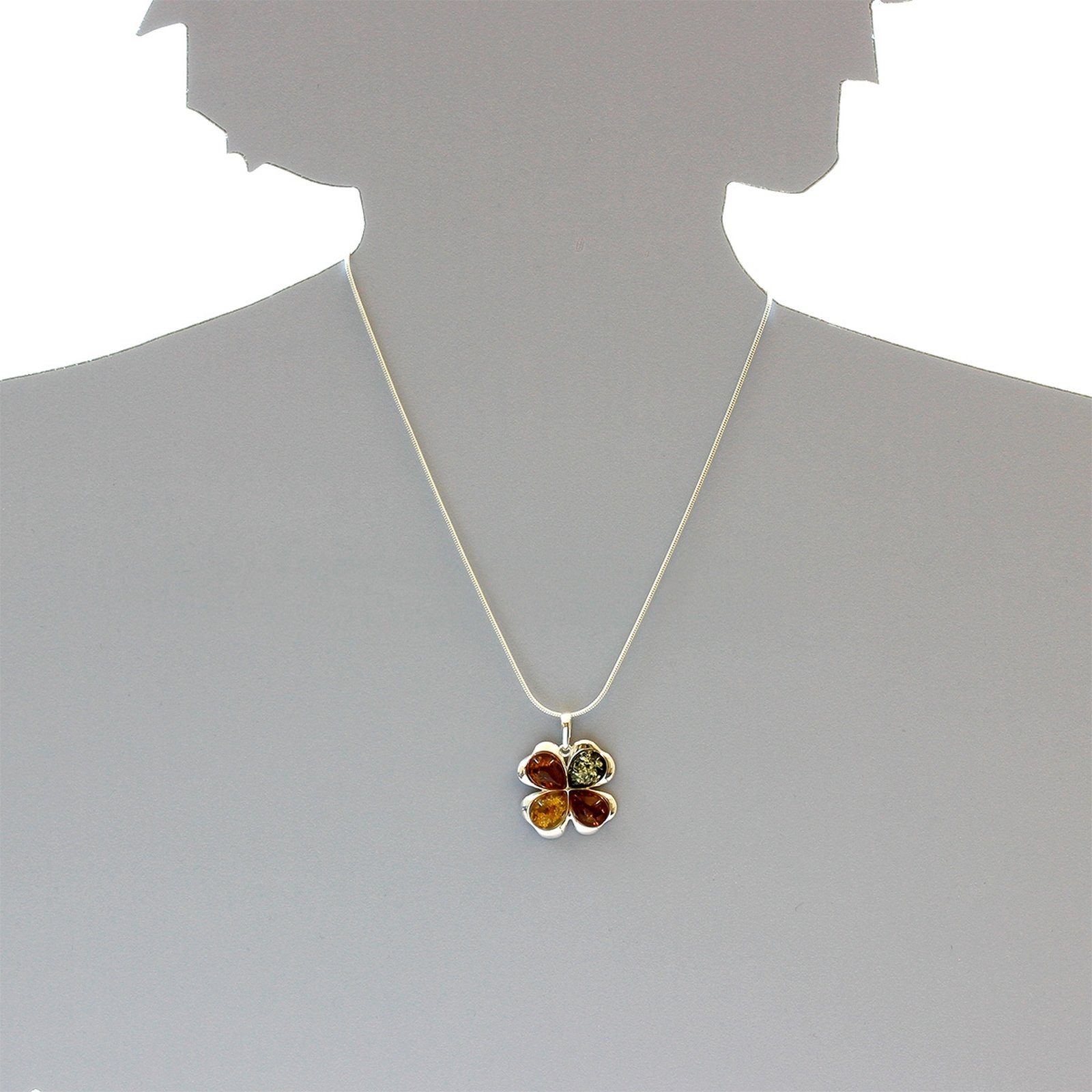 OSTSEE-SCHMUCK Kette mit Anhänger - Kleeblatt günstig online kaufen