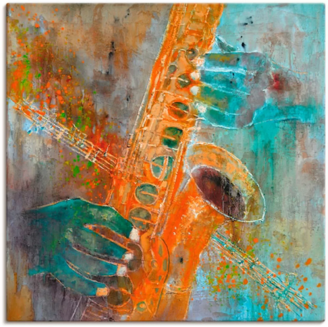 Artland Leinwandbild "Ein Saxofon", Instrumente, (1 St.) günstig online kaufen
