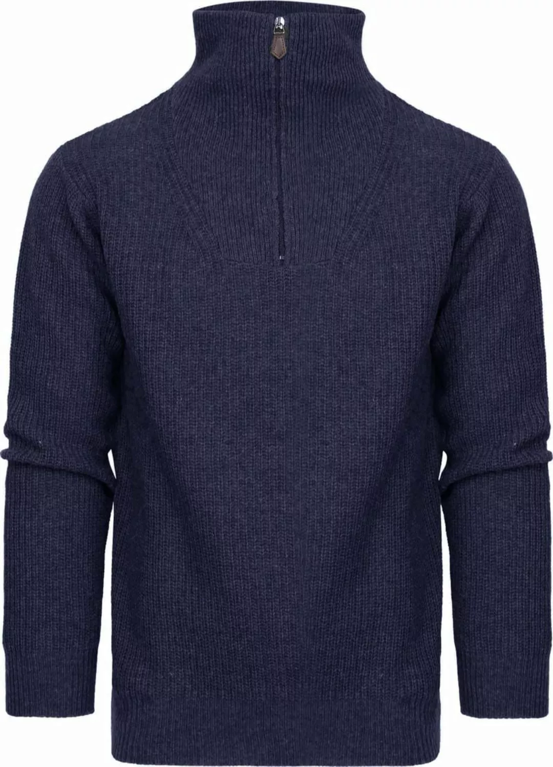 Suitable Half Zip Pullover Wool Blend Navy - Größe L günstig online kaufen