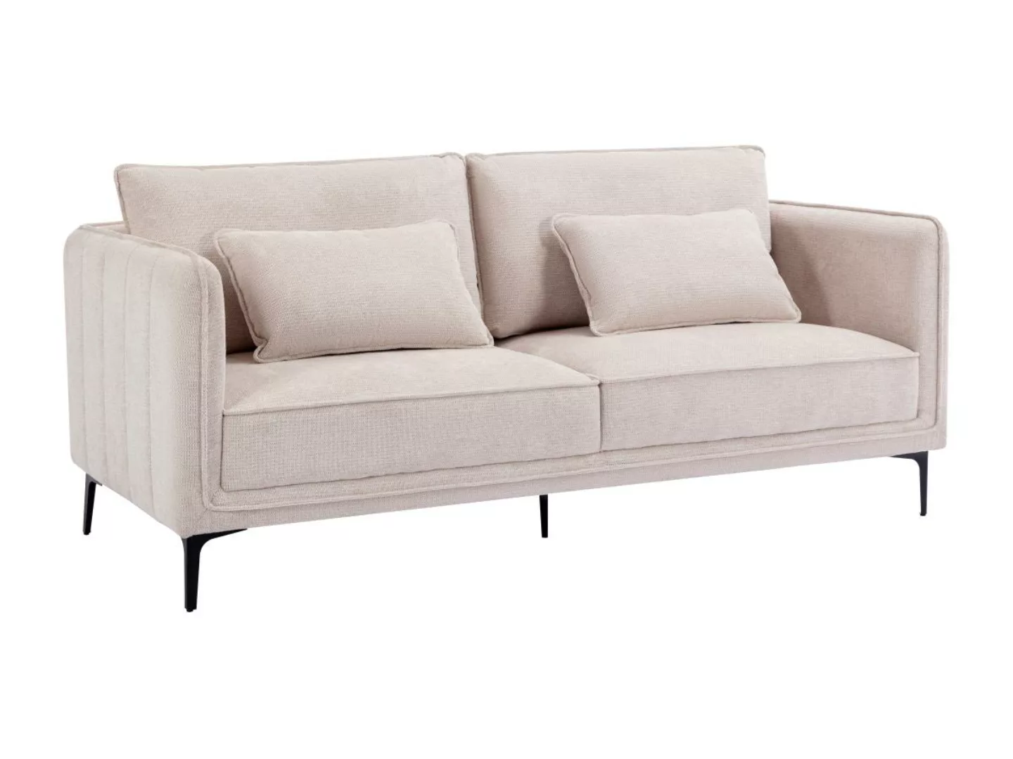Sofa 3-Sitzer - Stoff - Beige - TORMELDA günstig online kaufen