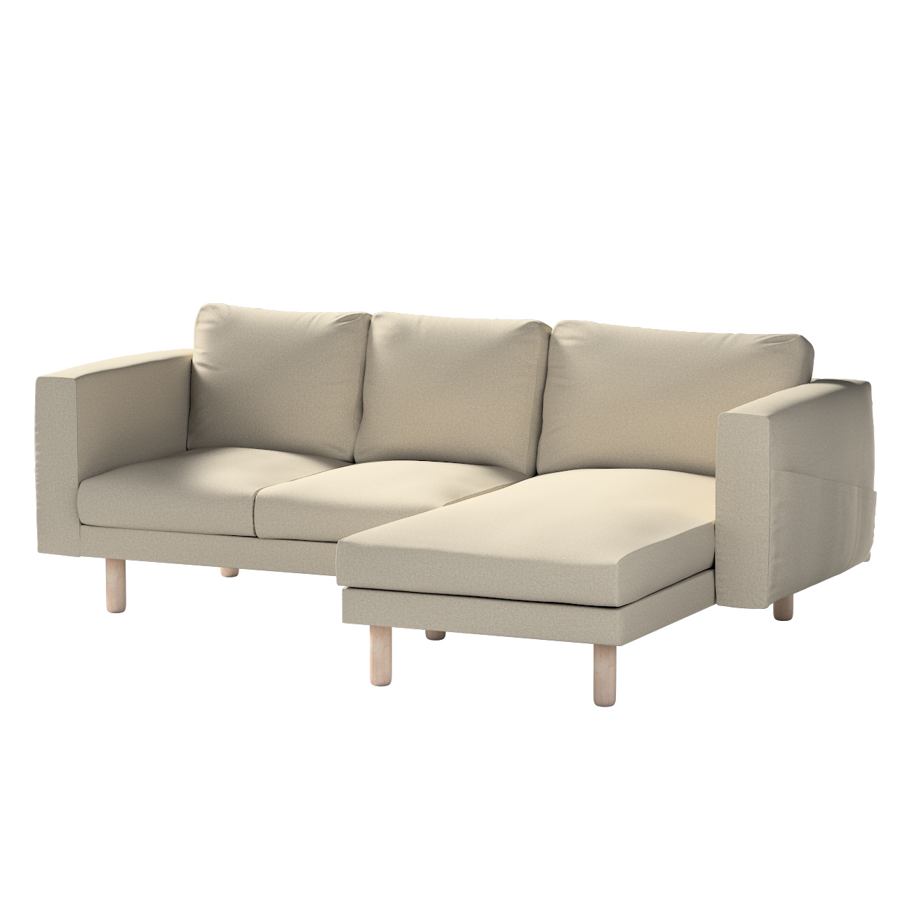 Bezug für Norsborg 3-Sitzer Sofa mit Recamiere, grau-beige, Norsborg Bezug günstig online kaufen